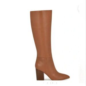 Nine West Peachey Heeled Boots size 7.5 COLOR: Natural Leather